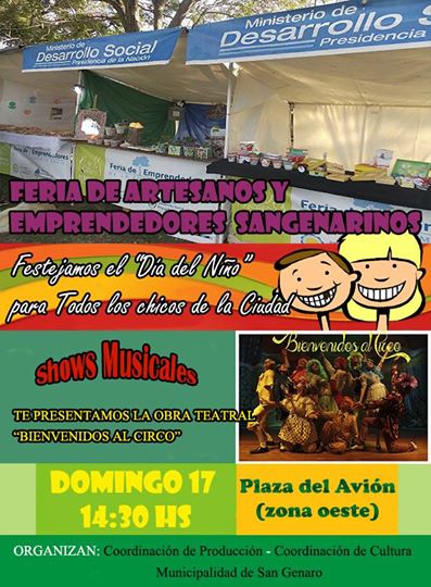 San Genaro: Feria Artesanos y Festejo del «Día del Niño»