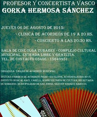 San Jorge: Concierto del Acordeonista Gorka Hermosa Sánchez