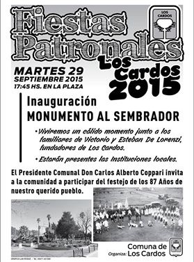 Se inaugura en Los Cardos el monumento al «Sembrador»