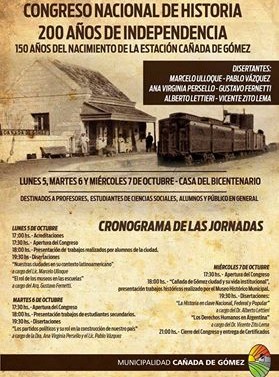 Primer Congreso Nacional de Historia en Cañada de Gómez