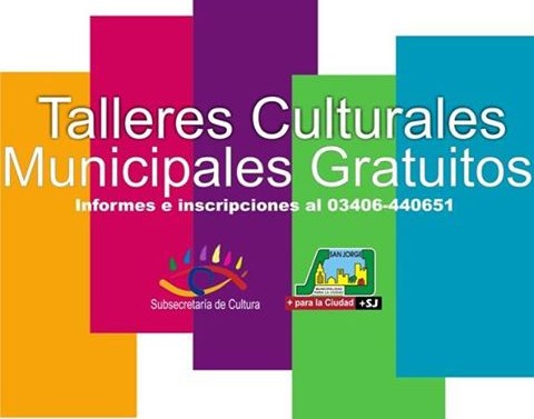 San Jorge: Talleres Culturales Municipales Gratuitos