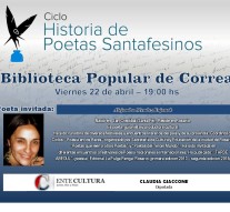 El Ciclo «Historias de Poetas Santafesinos» llega a Correa