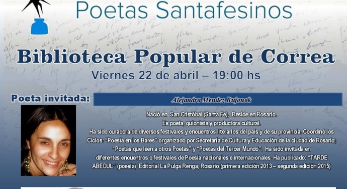 El Ciclo «Historias de Poetas Santafesinos» llega a Correa