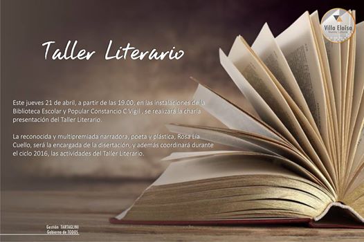 Villa Eloísa: Presentación del Taller Literario