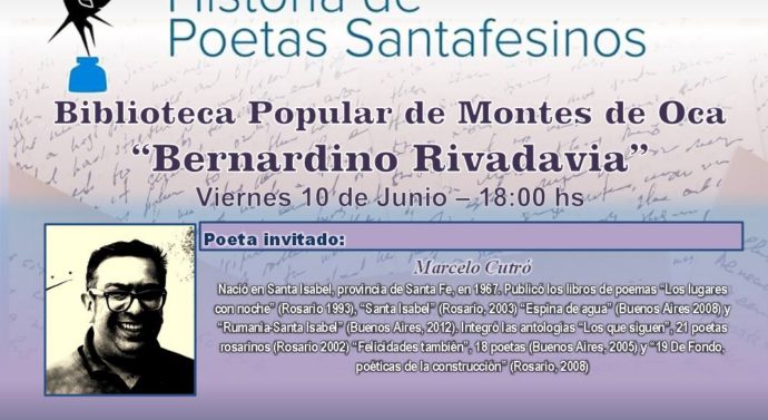 Montes de Oca recibe el Ciclo «Historias de Poetas Santafesino»