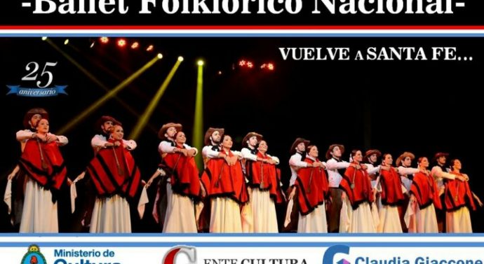 El Ballet Folklorico Nacional se presentará en comunidades del sur santafesino