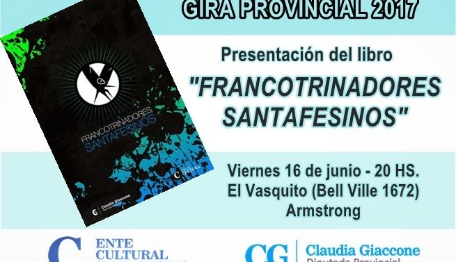 En Armstrong se presentará la Antología «Francotrinadores Santafesinos»