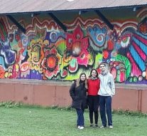 Arte en Serodino: jóvenes artistas comenzaron a embellecer la localidad