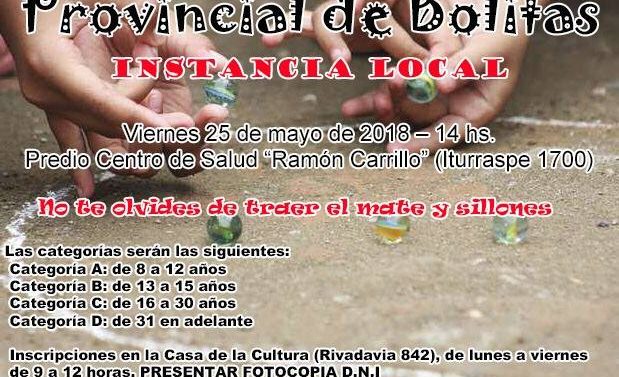 San Jorge desarrollará las instancias locales del «2° Torneo Provincial de Bolitas»