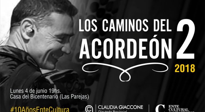 «Los Caminos del Acordeón 2» llegan a Las Parejas junto a Tito Pennesi