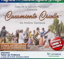 Se pone en escena el “Casamiento Criollo” en Casa del Bicentenario de Las Parejas