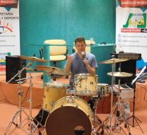 El baterista de Jorge Rojas cerró sus capacitaciones en San Jorge