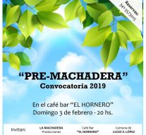 Lucio V. López:Convocatoria Pre – Machadera 2019.