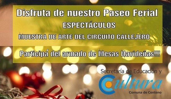 Invitan a la feria navideña 2019 en Centeno