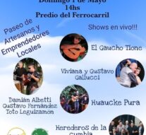 Monje invita a un Encuentro con «Feria de Artesanos» y «Shows en vivo» por el 1° de mayo.