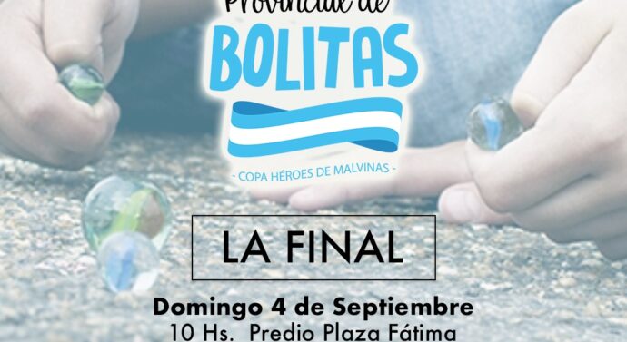 El domingo será la final del Torneo Provincial de Bolitas