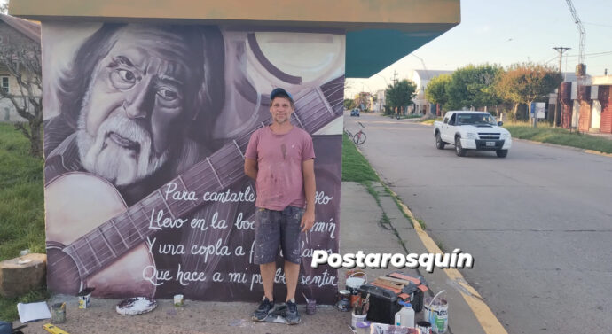 Mural homenaje al cantautor Omar Molbert