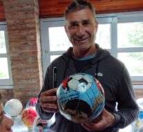 El Pato Abbondanzieri visitó las muestras «Arte en Pelotas» y «Campeones»