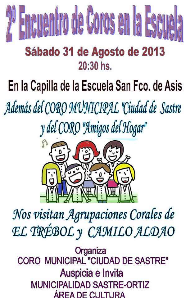 Sastre: 2º Encuentro de Coros en la Escuela.