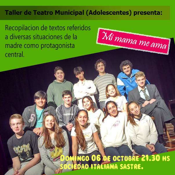 El taller de Teatro de Adolescentes se presentará en Sastre.