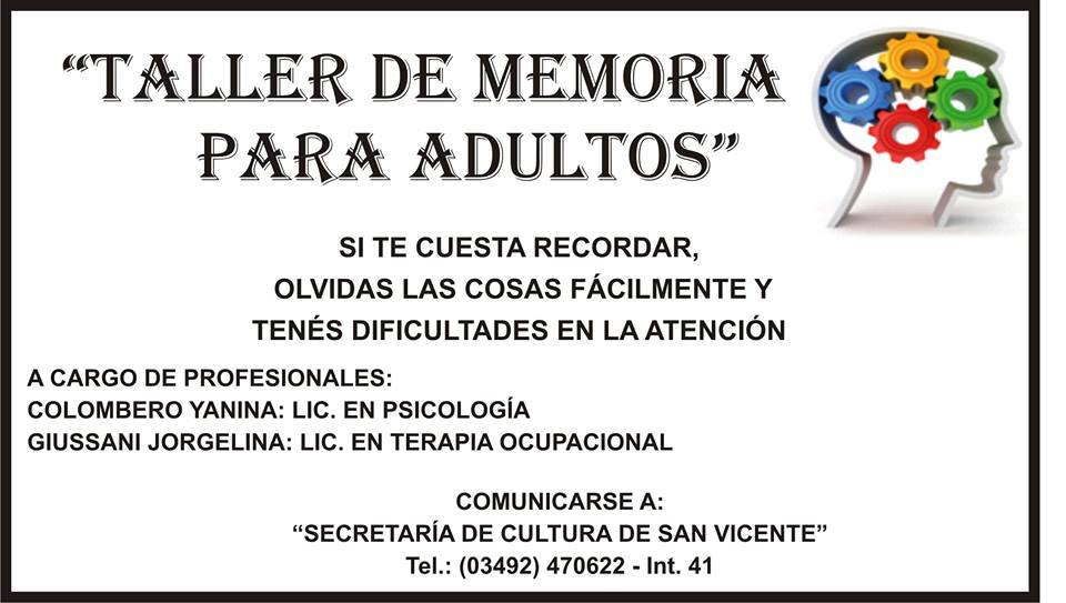 San Vicente: Taller de memoria para adultos