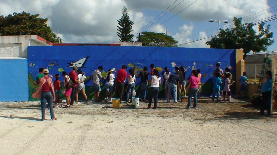 San Martín de las Escobas: Mural comunitario