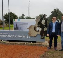 Inauguraron en Pilar, el Monumento al Inmigrante Piamontes