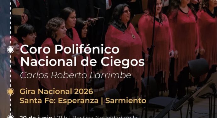 El Coro Polifónico Nacional de Ciegos inicia su Gira 2026 por Esperanza y Sarmiento