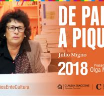 Olga Migno presentará  «De Palo a Pique» en la Biblioteca de la Vecinal «La Patria»