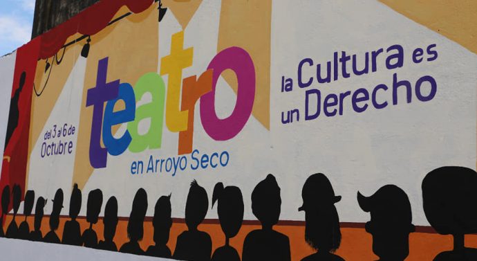 Arroyo Seco: Se finalizó el Mural del «1° Festival de Teatro»