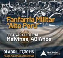 Arroyo Seco: La Fanfarria Militar «Alto Perú» estará presente en Arroyo Seco