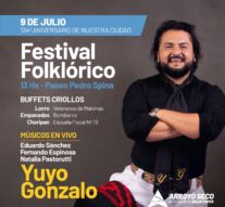 Llega el Festival Folklórico por el 9 de julio y los 134 años de Arroyo Seco.