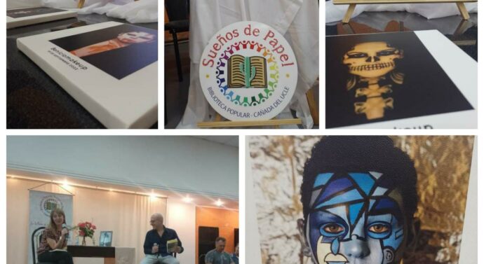 Cañada del Ucle: Presentación del libro «Alambres» y la muestra de Benicio Makeup