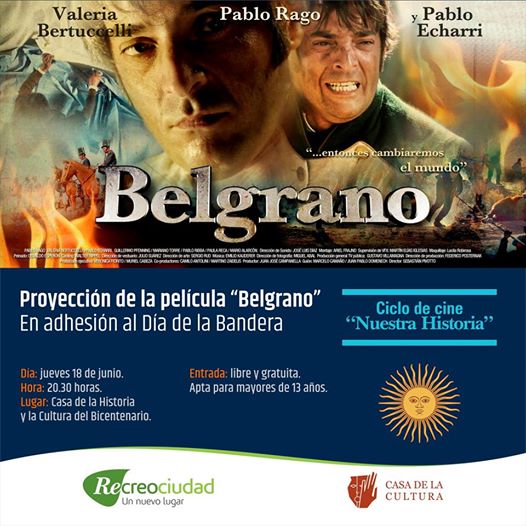 Recreo: Hoy se proyecta la película «Belgrano»