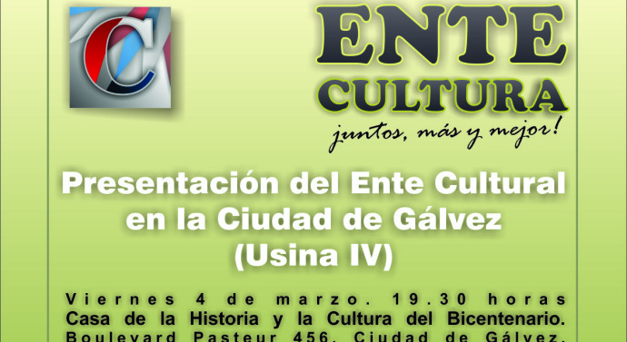 Presentación del Ente Cultural Santafesino en Gálvez