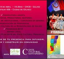 Este miércoles se presenta el «Plan 2018» del Ente Cultural Santafesino en Gálvez