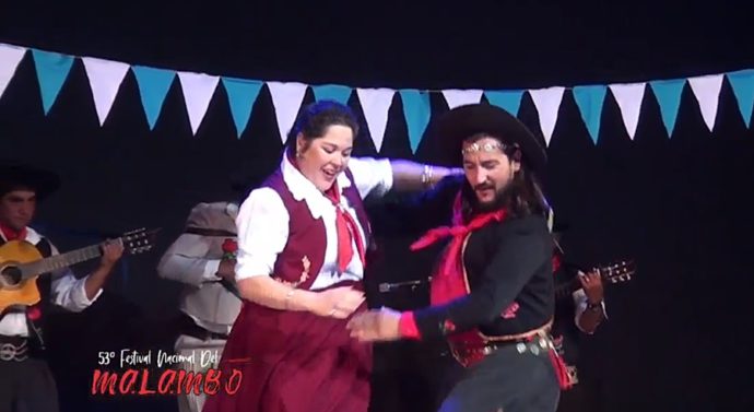 La pareja Saucedo-Moreno bailó en el Festival Nacional de Malambo y espera ser finalista