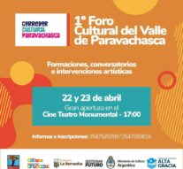 El Ente Cultural formará parte del «1° Foro Cultural del Valle de Paravachasca»