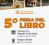 Sauce Viejo: Llega la «5° Feria de Libro»