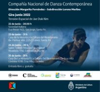 Gira de «Cía. Nacional de Danza Contemporánea» en comunidades santafesinas y de Córdoba.
