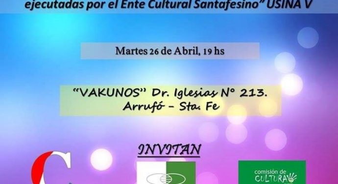 En Arrufó se presenta el Ente Cultural Santafesino