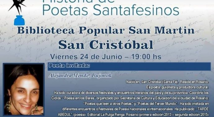 San Cristobal recibe el Ciclo «Historias de Poetas Santafesinos»