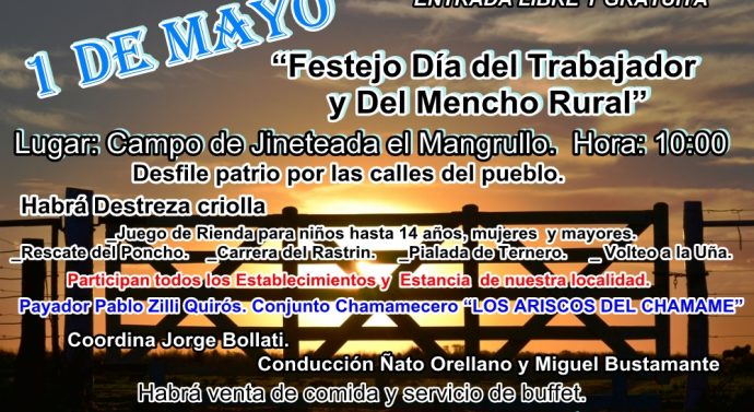 Ambrosetti celebra el “Dia del Trabajador y Del Mencho Rural”.