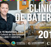 «Achi» Bevilacqua brindará una nueva «Clínica de Batería» en San Guillermo