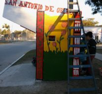 Los vecinos de San Antonio de Obligado pintaron su «Faro de Campo»