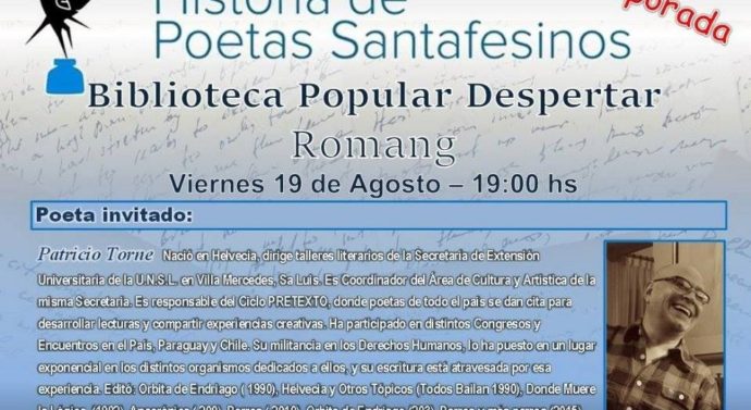 El ciclo «Historias de Poetas Santafesinos» llega a Romang