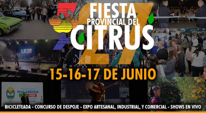 Malabrigo: El lunes se presenta la 27ª Fiesta Provincial del Citrus