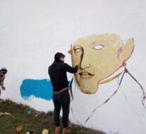 Florencia: Mural conmemorativo al día de la bandera