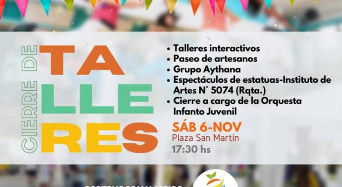 Malabrigo invita a la comunidad a participar del Cierre de los Talleres Municipales 2021