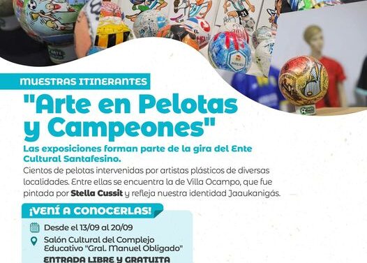 «Arte en Pelotas» y «Campeones» inicia su gira por la Usina VII desde Villa Ocampo